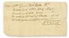 (WASHINGTON, GEORGE.) Receipt for gowns made for Daniel Parke Custis, likely for his new wife Martha.